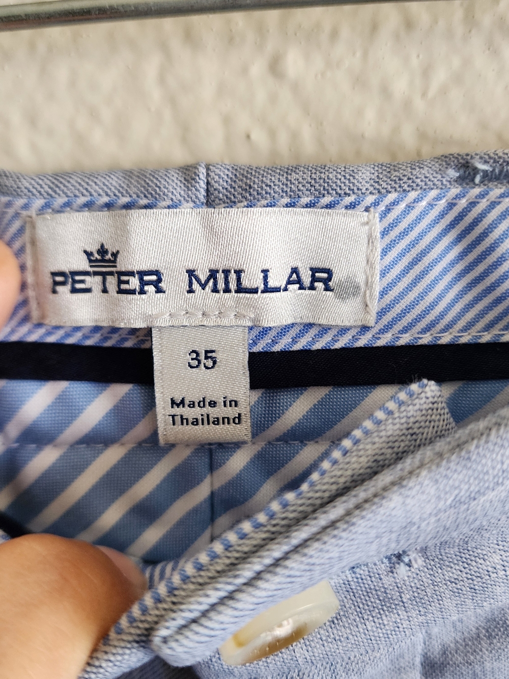 Peter Millar Crown Performance Golf Shorts Light Blue Mens Size 35 - Picture 2 of 9